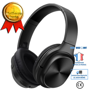 TD® Casque Bluetooth sport pliable casque sans fil bluetooth casque carte apprentissage casque noir bluetooth casque monté sur tête